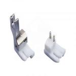 Chân vịt nhựa TCR 1/16 mí phải 2 ly, chân vịt bù phải cho máy may công nghiệp 1 kim, thiết kế dẫn mép giúp kiểm soát khoảng cách đường may, phù hợp xưởng may, thợ sửa máy và phụ tùng máy may