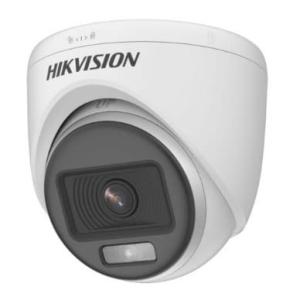 Camera Dome Hikvision DS-2CE76D0T-EXLMF 2MP, Smart Hybrid Light (đèn trắng + IR) 20m, chống ngược sáng DWDR, vỏ kim loại + nhựa, hỗ trợ TVI/AHD/CVI/CVBS, độ nhạy 0.02 lux
