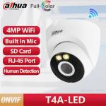 Dahua Camera Wifi 4MP DH-T4A-LED / PV, ống kính 2.8mm góc rộng 98°, nén H.265+, tự động cân bằng trắng AWB, chống ngược sáng BLC, dễ lắp & vận hành, bảo hành 24 tháng