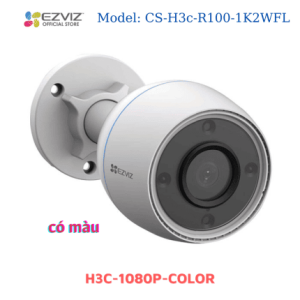 Ezviz CS H3C Color 2MP, camera Wifi thông minh có màu ban đêm, cảm biến Panasonic, hồng ngoại IR 20m, góc rộng 112°, IP67, đèn flash cảnh báo, hình ảnh Full HD 1080p rõ nét, giám sát toàn diện